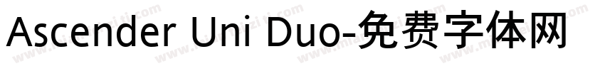 Ascender Uni Duo字体转换